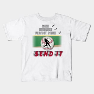 send it baseball Kids T-Shirt